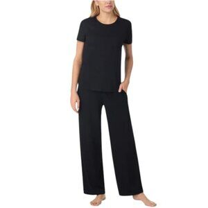 NWOT Midnight by Carole Hochman Crepe Knit Sleep Set | Black